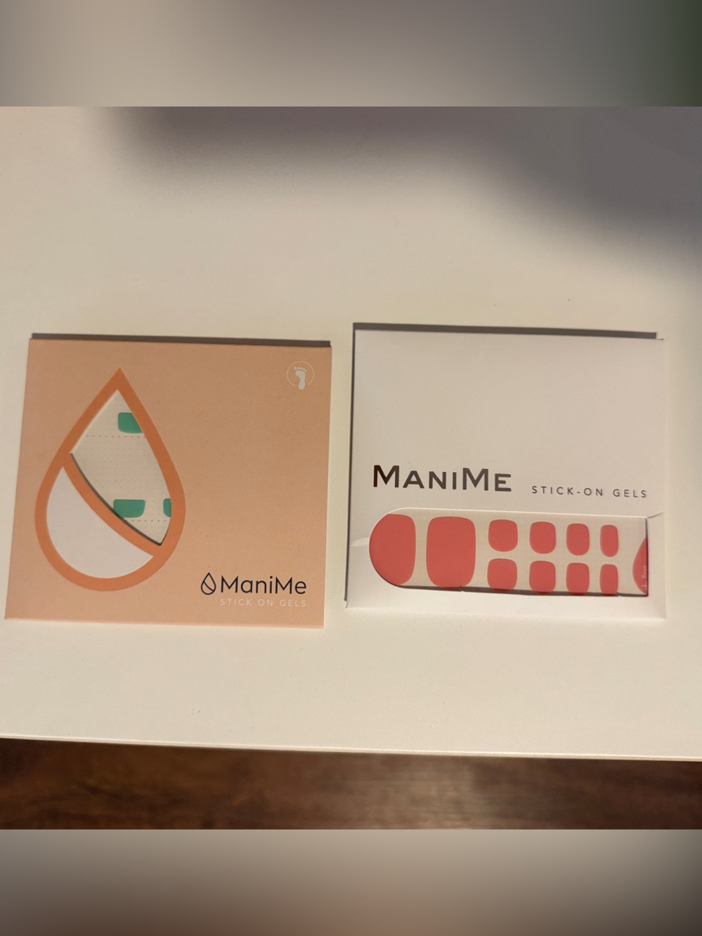 Pink and turquoise Pedicure Sticker Set - Adhesive Gel Nail Art